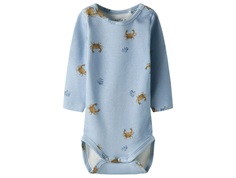 Name It bodysuit celestial blue with crabs  